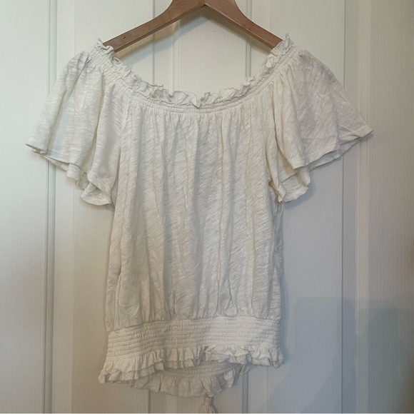 Free People We The Free Hummingbird Top Blouse Boho Summer Small Ivory white EUC - Picture 6 of 8